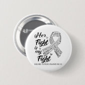 脳腫瘍認識度彼女の戦いは私の戦い 缶バッジ (正面&裏面)