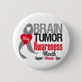 脳腫瘍認識度月 缶バッジ (正面)