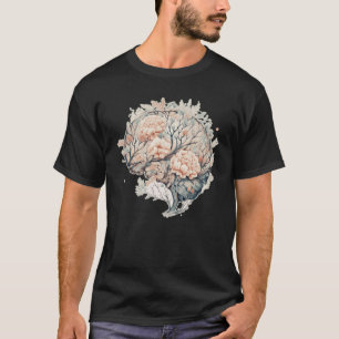 脳花神経科学フローラ神経学分野 Tシャツ