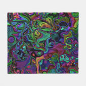 脳融解 フリースブランケット (正面(横))