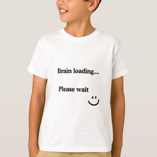 脳装填待ておもしろい- Boys' T-Shirt Tシャツ (正面)