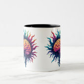 脳解剖学コーヒーマグ ツートーンマグカップ (中央)