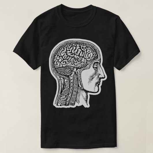 脳解剖学 Tシャツ (デザイン正面)