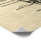 脳解剖学No. 4クリーム背景 ポスター (角)