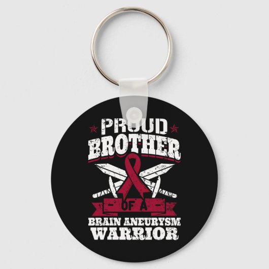 脳誇りを持った動脈瘤戦士の兄弟 キーホルダー (正面)