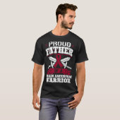 脳誇りを持った動脈瘤戦士認識度の父 Tシャツ (正面フル)