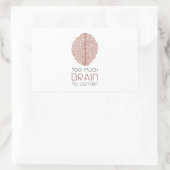 脳過ぎて～を含めない 長方形シール (バッグ)