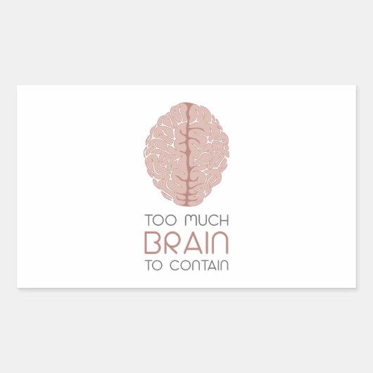 脳過ぎて～を含めない 長方形シール (正面)