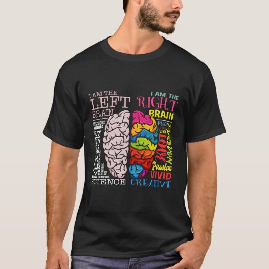 脳離れP右脳神経科学 Tシャツ (正面)