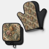 脳霧 – ゴシックビクトリアン 鍋つかみ&鍋敷きセット (正面/裏面)