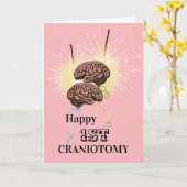 脳風船式花火開頭術お祝い カード (黄色い花)