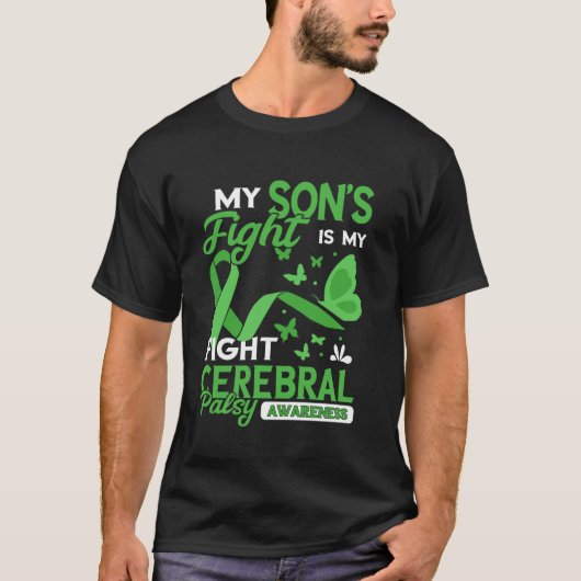 脳麻痺認識度息子の対戦脳CP Tシャツ (正面)