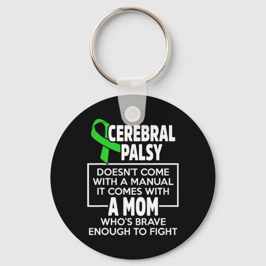 脳麻痺Cp認識度マムウォリアー生存者 キーホルダー (正面)