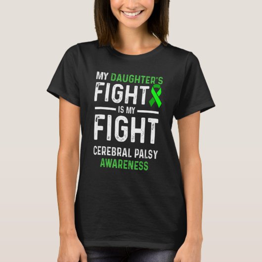 脳麻痺CP認識度戦闘戦士サバイバー Tシャツ (正面)