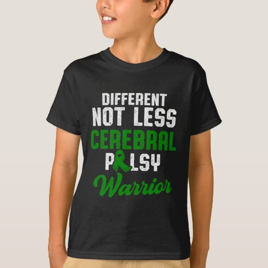 脳麻痺Cp認識度誇りを持った戦士サバイバー Tシャツ (正面)