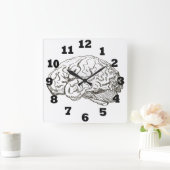 脳 スクエア壁時計 (ホーム)