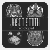 脳MRIスキャン スクエアシール (正面)