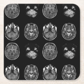 脳MRIスキャン スクエアペーパーコースター (正面)