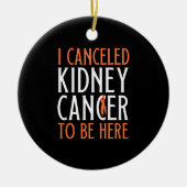腎がんを克服した人 セラミックオーナメント (正面)