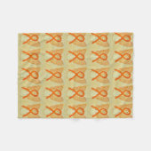 腎がん啓発リボンソフトフリースブランケット フリースブランケット (正面(横))