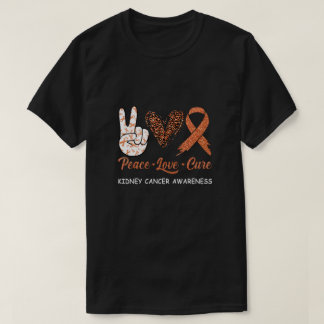 腎がん認知平和ラブキュアレオパード Tシャツ