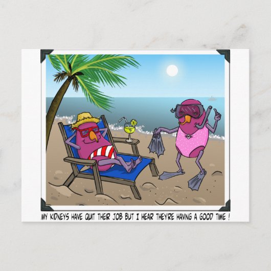腎不全のユーモア ポストカード (正面)