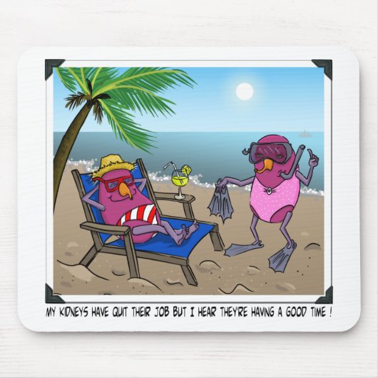 腎不全のユーモア マウスパッド (正面)