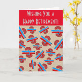 腎医退職したグリーティングカードレッド カード (黄色い花)