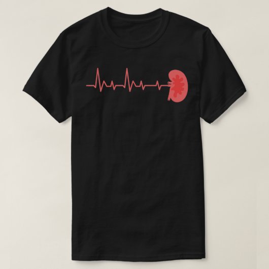 腎心拍EKGパルスハート率透析Te Tシャツ (デザイン正面)
