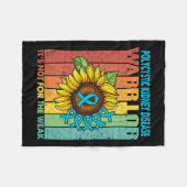 腎疾患戦士それは弱い人のためではない フリースブランケット (正面(横))