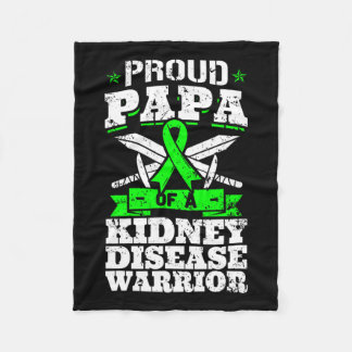 腎疾患戦士Ckd認識度パパのPapa フリースブランケット