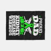 腎疾患戦士Ckd認識度ファースのパパ フリースブランケット (正面(横))