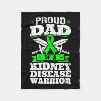 腎疾患戦士Ckd認識度ファースのパパ フリースブランケット