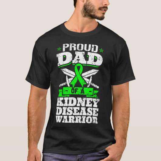腎疾患戦士Ckd認識度ファースのパパ Tシャツ (正面)