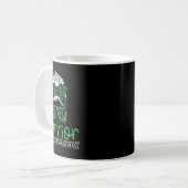 腎疾患認識度移植グリーンリボンM コーヒーマグカップ (正面左)