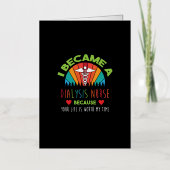 腎症ナース引用文透析登録ナース 箔グリーティングカード (正面)