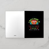 腎症ナース引用文透析登録ナース 箔グリーティングカード (外側レイダウン)