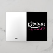 腎症ナース透析分隊おもしろい腎腎 箔グリーティングカード (外側レイダウン)