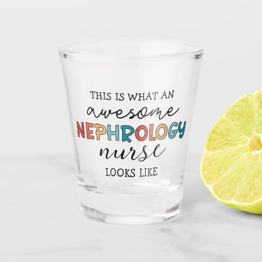 腎科おもしろいナース高素晴らし化 ショットグラス (正面)