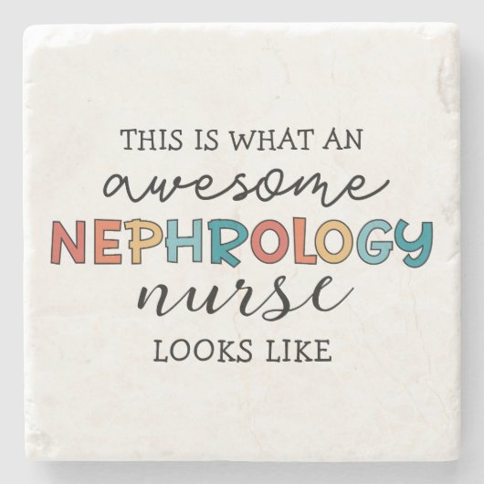 腎科おもしろいナース高素晴らし化 ストーンコースター (正面)