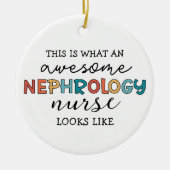 腎科おもしろいナース高素晴らし化 セラミックオーナメント (正面)