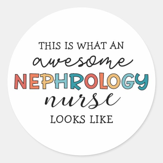 腎科おもしろいナース高素晴らし化 ラウンドシール (正面)