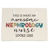 腎科おもしろいナース高素晴らし化 ラージペーパーバッグ (正面)