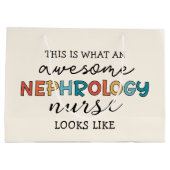 腎科おもしろいナース高素晴らし化 ラージペーパーバッグ (裏面)