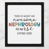 腎科おもしろいナース高素晴らし化 ワインラベル (シングルラベル)