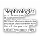 腎科おもしろい学定義、腎科医のギフト シール (正面)