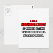 腎科おもしろい学者…非常に可能性の低い ポストカード (正面/裏面)