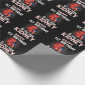 腎移おもしろい植記念日 ラッピングペーパー (角)