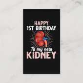 腎移おもしろい植記念日 名刺 (正面)