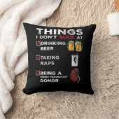 腎移植ドおもしろいナーユーモアビール昼寝愛好者 クッション (ブランケット)